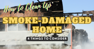 smoke-damaged home