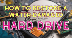 water-damaged hard drive